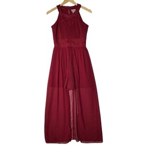 Sweet Storm Burgundy Maxi Romper Evening Cocktail Holiday Women Medium
